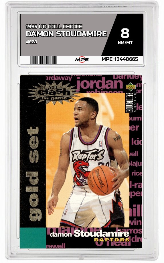 1995 UD COLL CHOICE #C28 DAMON STOUDAMIRE MPE 8 NM/MT — graded card auctioned from the MPE vault