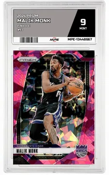2024 PRIZM Pink Ice #93 MALIK MONK MPE 9 MINT — graded card up for auction