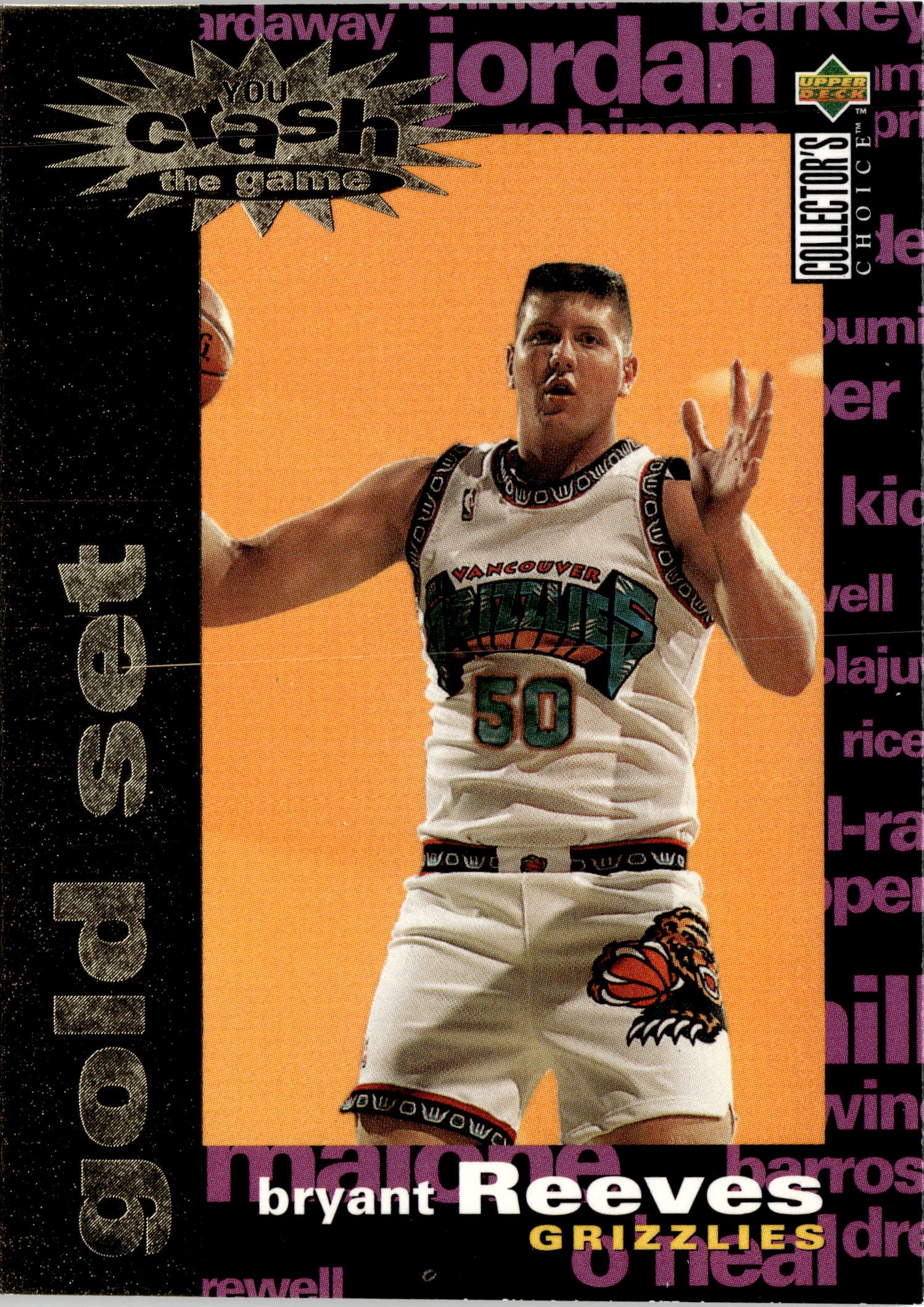 1995 UD Coll Choice Bryant Reeves graded slab