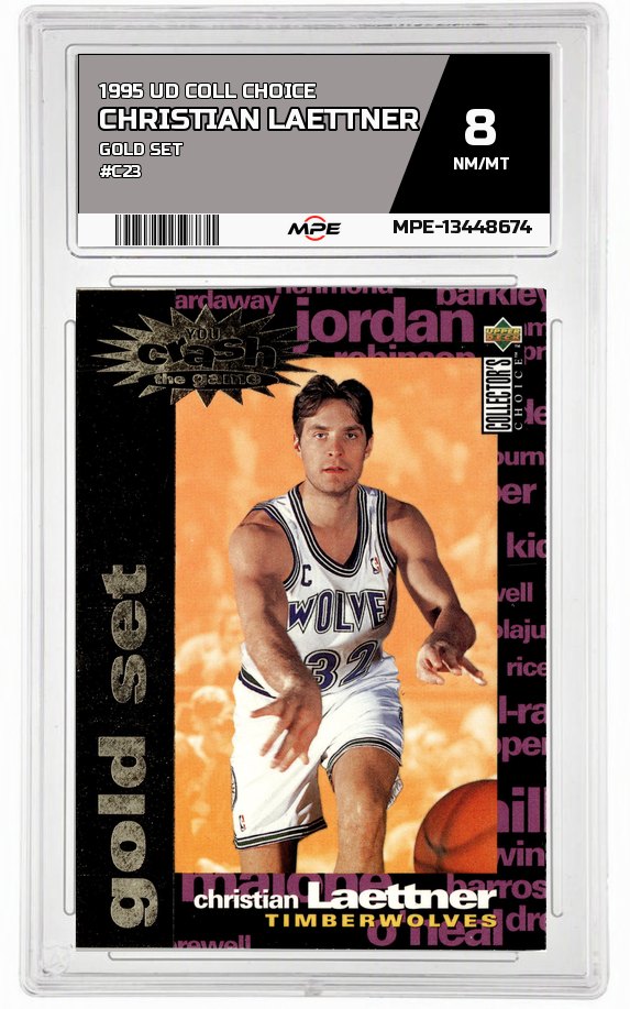 1995 UD COLL CHOICE GOLD SET #C23 CHRISTIAN LAETTNER MPE 8 NM/MT — graded card auctioned from the MPE vault