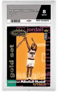 1995 UD COLL CHOICE GOLD SET #C17 MAHMOUD ABDUL-RAUF MPE 8 NM/MT — graded card up for auction