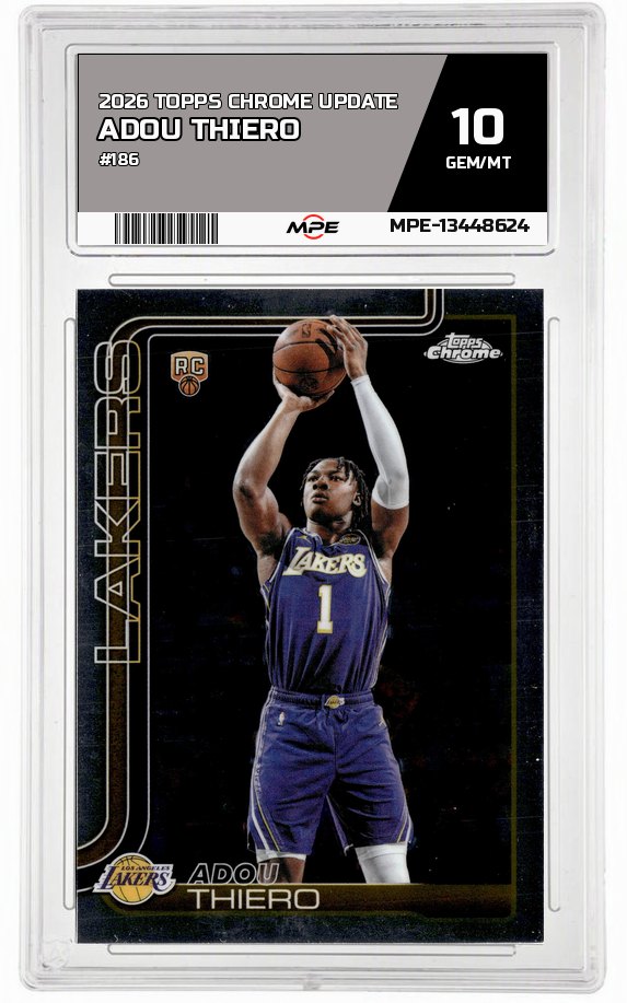 2026 TOPPS CHROME UPDATE #186 ADOU THIERO MPE 10 GEM/MT — graded card auctioned from the MPE vault