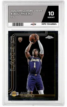 2026 TOPPS CHROME UPDATE #186 ADOU THIERO MPE 10 GEM/MT — graded card up for auction