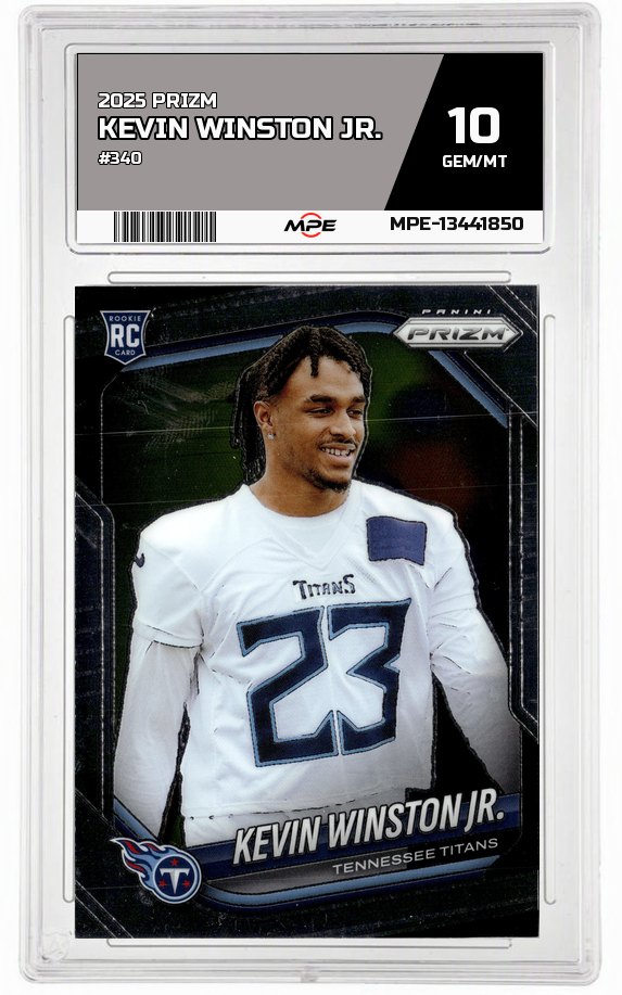 2025 PRIZM #340 KEVIN WINSTON JR. MPE 10 GEM/MT — graded card auctioned from the MPE vault