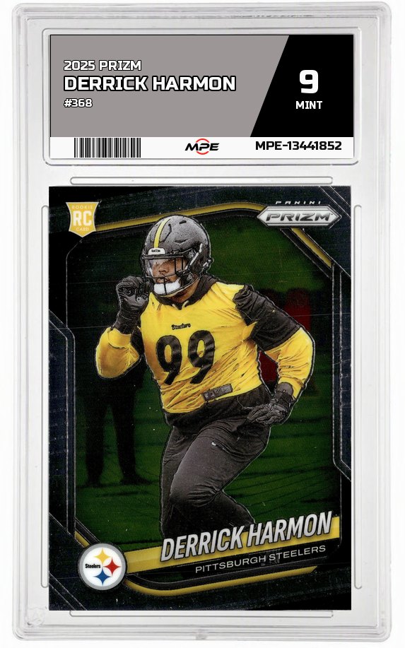 2025 PRIZM #368 DERRICK HARMON MPE 9 MINT — graded card auctioned from the MPE vault