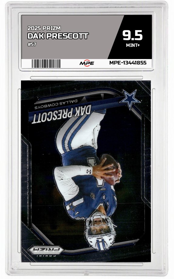 2025 PRIZM #57 DAK PRESCOTT MPE 9.5 MINT+ — graded card auctioned from the MPE vault