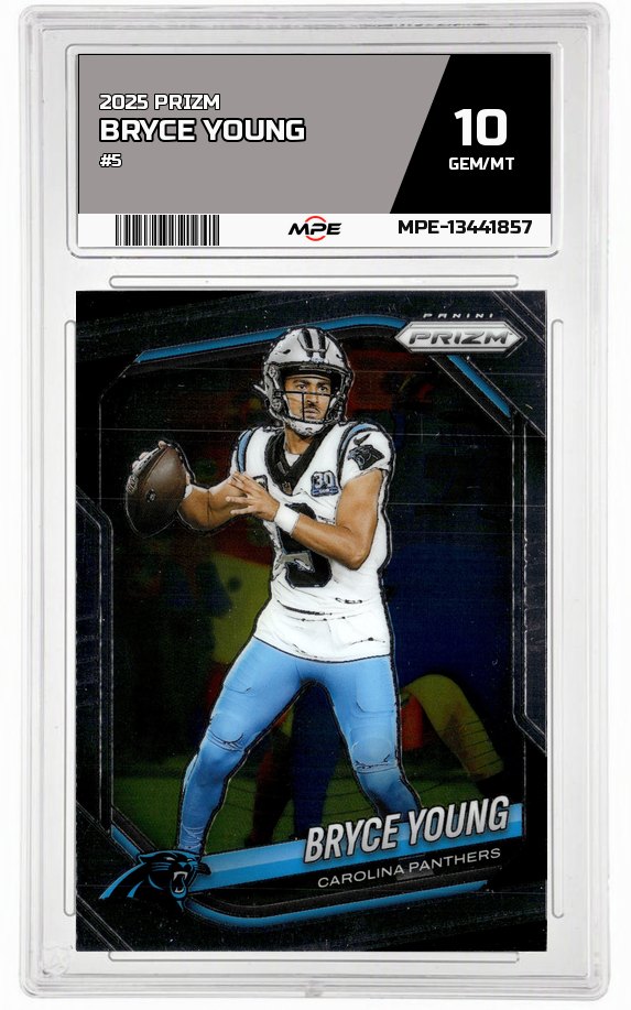 2025 PRIZM #5 BRYCE YOUNG MPE 10 GEM/MT — graded card up for auction