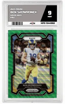 2023 PRIZM GREEN WAVE #163 BEN SKOWRONEK MPE 9 MINT — graded card up for auction