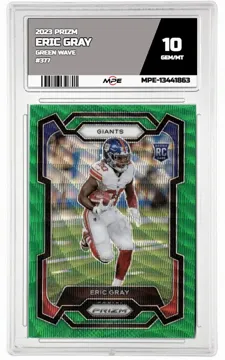 2023 PRIZM GREEN WAVE #377 ERIC GRAY MPE 10 GEM/MT — graded card up for auction