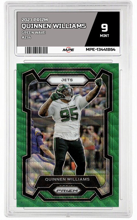 2023 PRIZM GREEN WAVE #234 QUINNEN WILLIAMS MPE 9 MINT — graded card auctioned from the MPE vault
