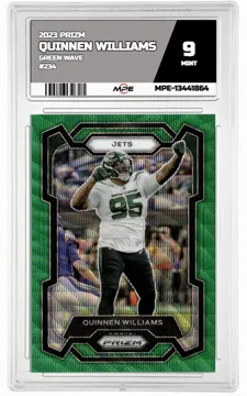 2023 PRIZM GREEN WAVE #234 QUINNEN WILLIAMS MPE 9 MINT — graded card up for auction