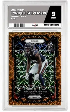 2023 PRIZM ORANGE LASER #316 TYRIQUE STEVENSON MPE 9 MINT — graded card up for auction