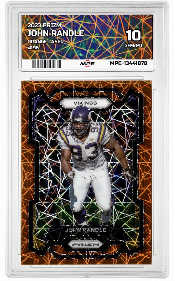 2023 PRIZM ORANGE LASER #196 JOHN RANDLE MPE 10 GEM/MT — graded card up for auction