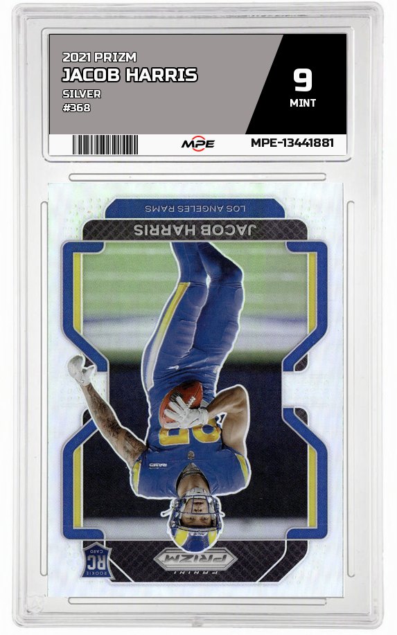 2021 PRIZM SILVER #368 JACOB HARRIS MPE 9 MINT — graded card auctioned from the MPE vault