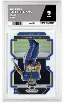 2021 PRIZM SILVER #368 JACOB HARRIS MPE 9 MINT — graded card up for auction