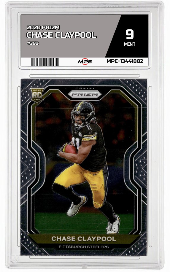 2020 PRIZM #392 CHASE CLAYPOOL MPE 9 MINT — graded card auctioned from the MPE vault