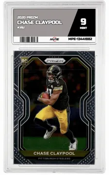 2020 PRIZM #392 CHASE CLAYPOOL MPE 9 MINT — graded card up for auction