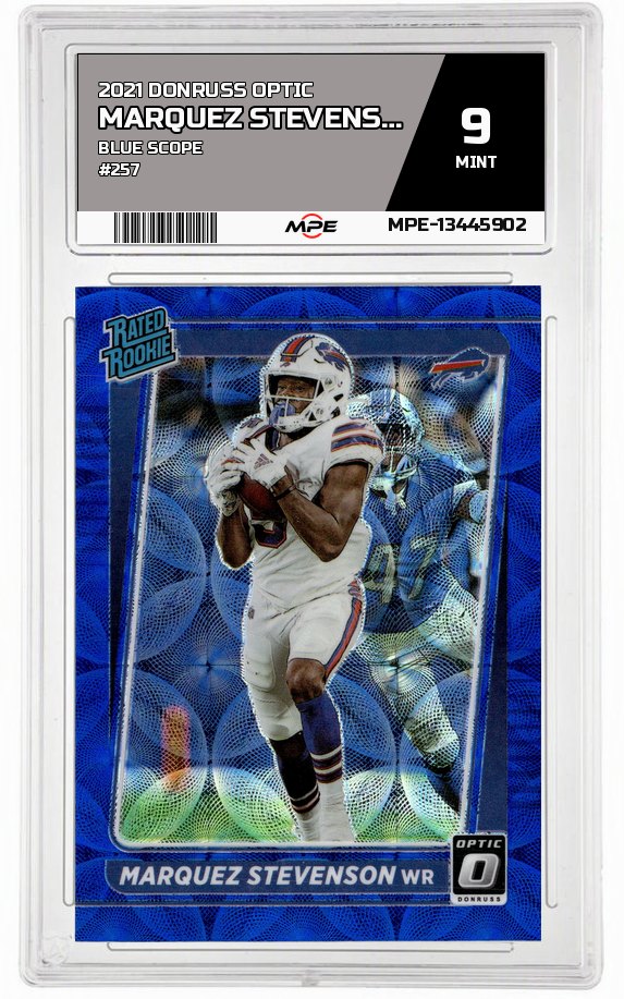 2021 DONRUSS OPTIC BLUE SCOPE #257 MARQUEZ STEVENSON MPE 9 MINT — graded card auctioned from the MPE vault