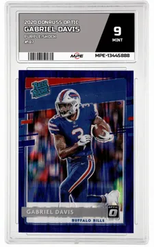 2020 DONRUSS OPTIC PURPLE SHOCK #187 GABRIEL DAVIS MPE 9 MINT — graded card up for auction