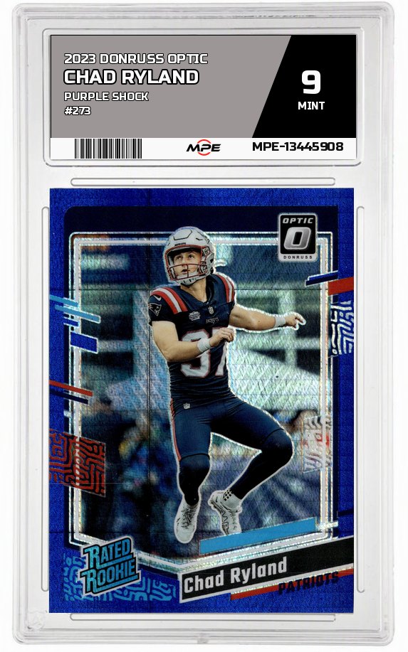2023 DONRUSS OPTIC PURPLE SHOCK #273 CHAD RYLAND MPE 9 MINT — graded card auctioned from the MPE vault