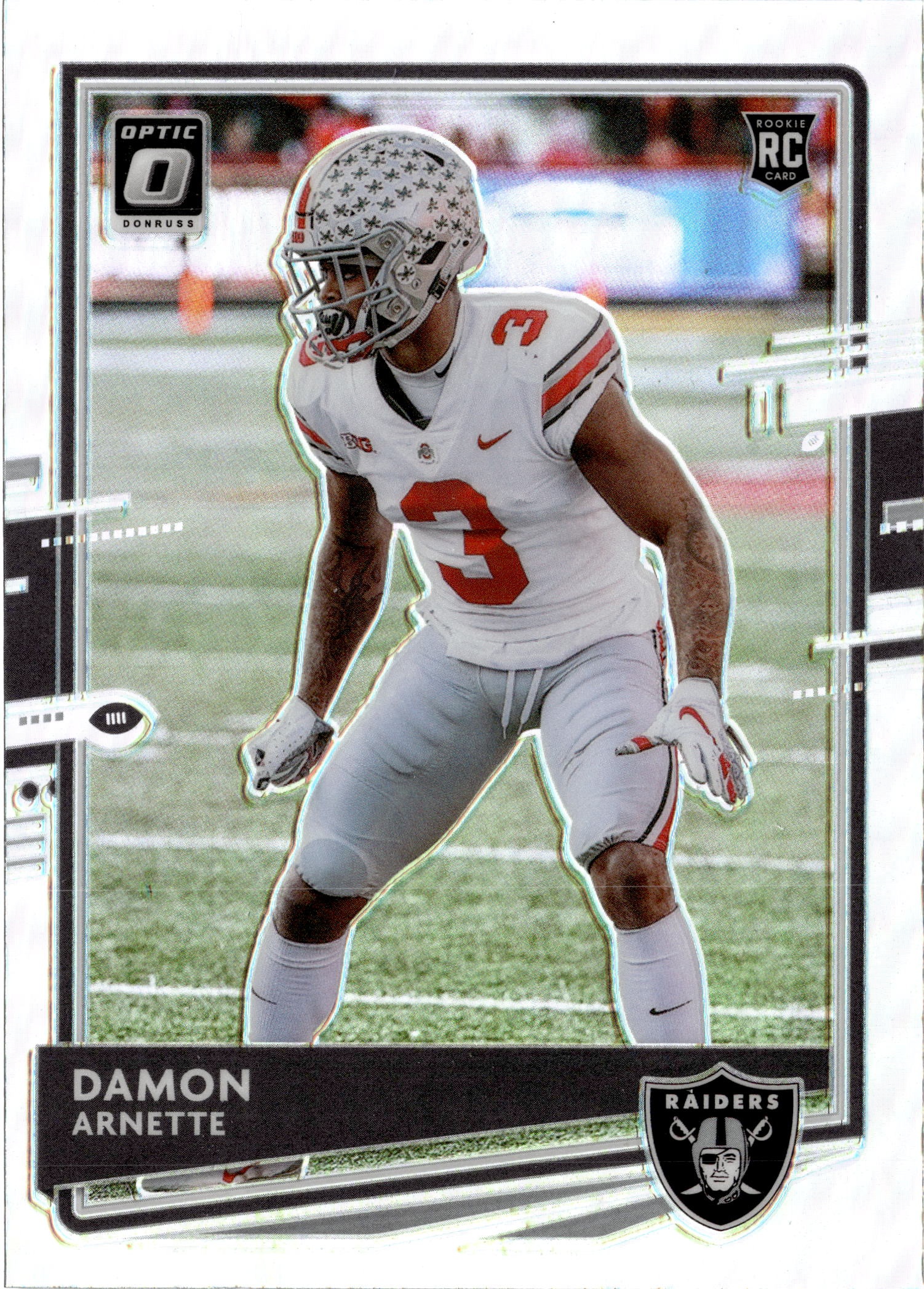 2020 Donruss Optic Damon Arnette graded slab