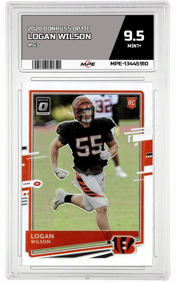 2020 DONRUSS OPTIC #143 LOGAN WILSON MPE 9.5 MINT+ — graded card auctioned from the MPE vault