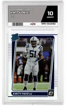 2021 DONRUSS OPTIC HOLO #248 KWITY PAYE MPE 10 GEM/MT — graded card up for auction