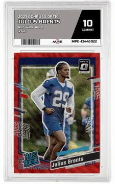 2023 DONRUSS OPTIC Red Wave Holo #346 JULIUS BRENTS MPE 10 GEM/MT — graded card up for auction