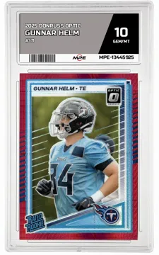 2025 DONRUSS OPTIC #371 GUNNAR HELM MPE 10 GEM/MT — graded card up for auction