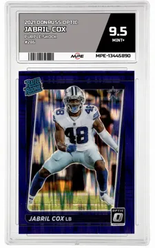 2021 DONRUSS OPTIC PURPLE SHOCK #286 JABRIL COX MPE 9.5 MINT+ — graded card up for auction