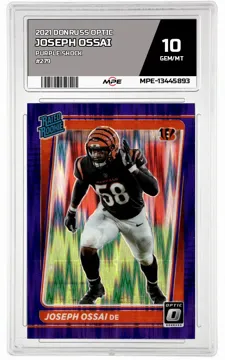 2021 DONRUSS OPTIC PURPLE SHOCK #279 JOSEPH OSSAI MPE 10 GEM/MT — graded card up for auction