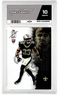 2025 TOPPS SIGNATURE CLASS #210 JONAS SANKER MPE 10 GEM/MT — graded card up for auction