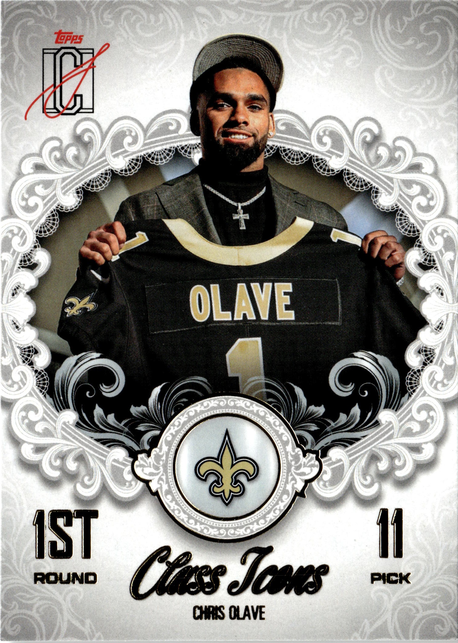 2025 Topps Signature Class Chris Olave graded slab