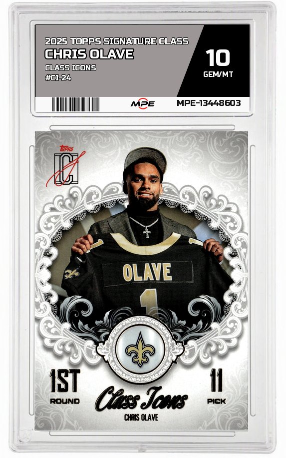 2025 TOPPS SIGNATURE CLASS CLASS ICONS #CI-24 CHRIS OLAVE MPE 10 GEM/MT — graded card auctioned from the MPE vault