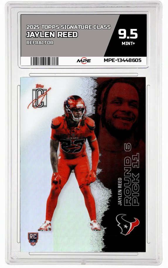 2025 TOPPS SIGNATURE CLASS REFRACTOR JAYLEN REED MPE 9.5 MINT+ — graded card auctioned from the MPE vault