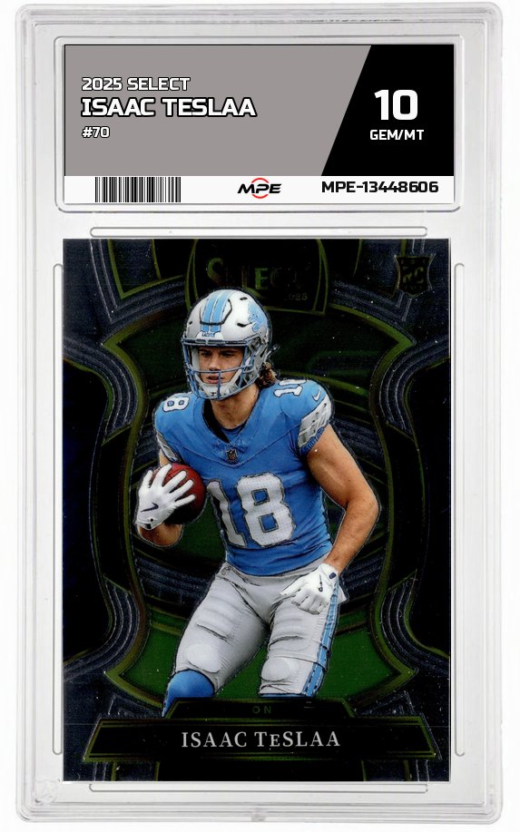 2025 SELECT #70 ISAAC TESLAA MPE 10 GEM/MT — graded card auctioned from the MPE vault