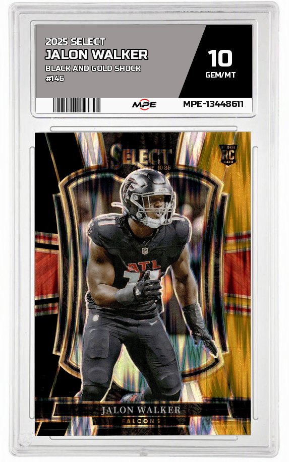 2025 SELECT BLACK AND GOLD SHOCK #146 JALON WALKER MPE 10 GEM/MT — graded card auctioned from the MPE vault