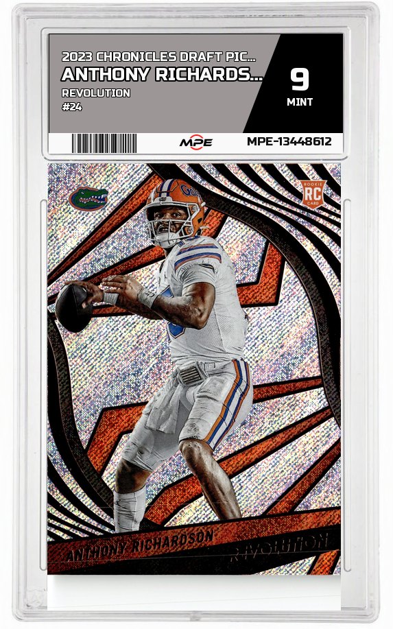 2023 CHRONICLES DRAFT PICKS REVOLUTION #24 ANTHONY RICHARDSON MPE 9 MINT — graded card auctioned from the MPE vault
