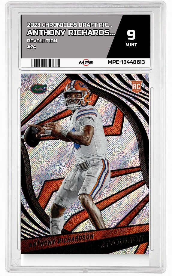 2023 CHRONICLES DRAFT PICKS REVOLUTION #24 ANTHONY RICHARDSON MPE 9 MINT — graded card auctioned from the MPE vault