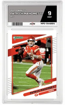 2021 DONRUSS #116 PATRICK MAHOMES II MPE 9 MINT — graded card up for auction