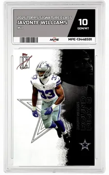 2025 TOPPS SIGNATURE CLASS #60 JAVONTE WILLIAMS MPE 10 GEM/MT — graded card up for auction