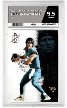 2025 TOPPS SIGNATURE CLASS #26 TREVOR LAWRENCE MPE 9.5 MINT+ — graded card up for auction