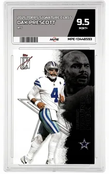 2025 TOPPS SIGNATURE CLASS #15 DAK PRESCOTT MPE 9.5 MINT+ — graded card up for auction