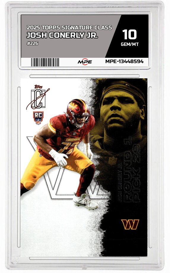 2025 TOPPS SIGNATURE CLASS #226 JOSH CONERLY JR. MPE 10 GEM/MT — graded card auctioned from the MPE vault