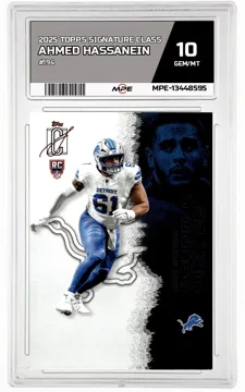 2025 TOPPS SIGNATURE CLASS #194 AHMED HASSANEIN MPE 10 GEM/MT — graded card up for auction