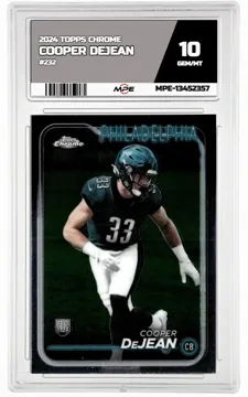 2024 TOPPS CHROME #232 COOPER DEJEAN MPE 10 GEM/MT — graded card up for auction