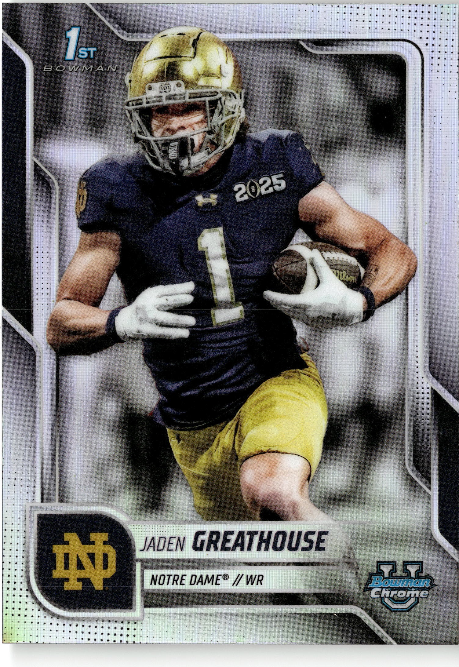 2025 Bowman University Chrome Jaden Greathouse graded slab