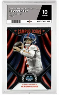 2024 BOWMAN UNIVERSITY CHROME CAMPUS ICONS #CI-3 JAXSON DART MPE 10 GEM/MT — graded card up for auction