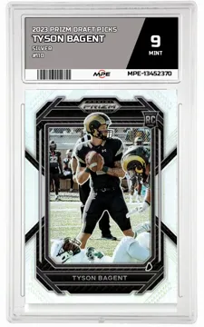 2023 PRIZM DRAFT PICKS SILVER #110 TYSON BAGENT MPE 9 MINT — graded card up for auction