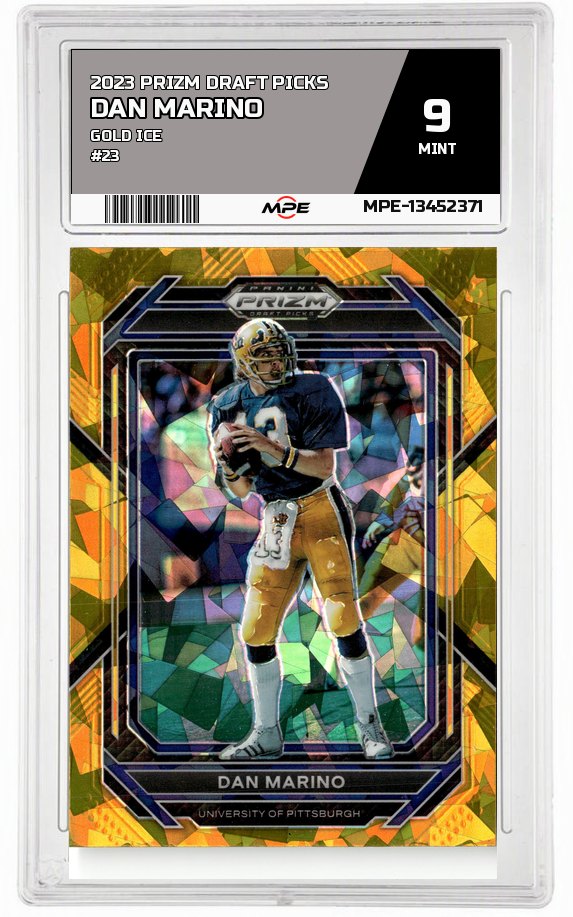 2023 PRIZM DRAFT PICKS GOLD ICE #23 DAN MARINO MPE 9 MINT — graded card auctioned from the MPE vault